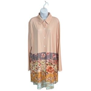 LILLY by Firmiana Button Down Long Sleeve Shirt Dress